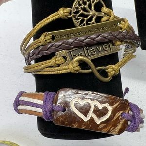 Inspirational Boho Layered Adjustable Wrap Bracelets